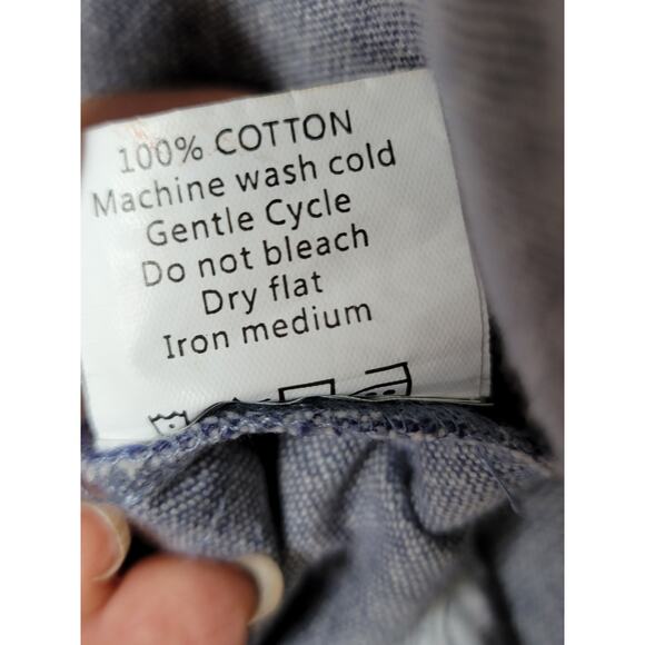 Mudpie Blouse Women's Size Medium Grey 100% Cotton V Neck Sleeveless - Picture 10 of 11